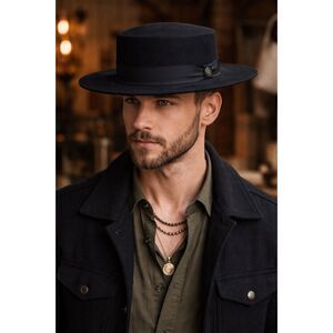 Goorin Bros Black Wool Fedora Hat  Mens Size Medium